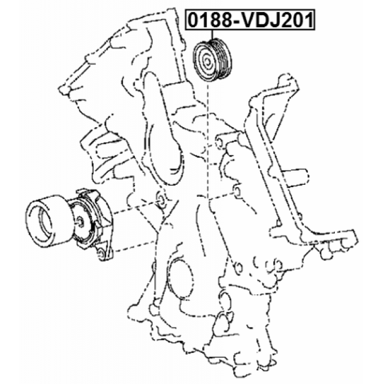 0188-VDJ201 - Deflection/Guide Pulley, v-ribbed belt 