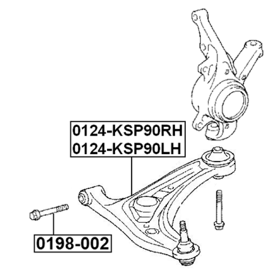 0198-002 - Fastening Bolts, control arm 