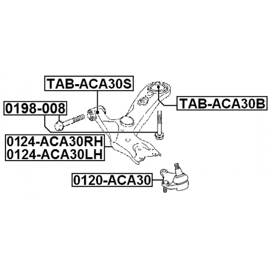 0198-008 - Fastening Bolts, control arm 