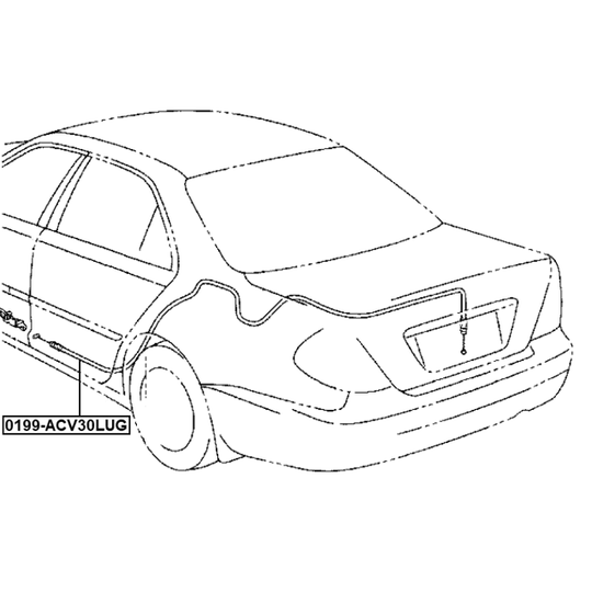 0199-ACV30LUG - Cable Repair Set, tailgate 