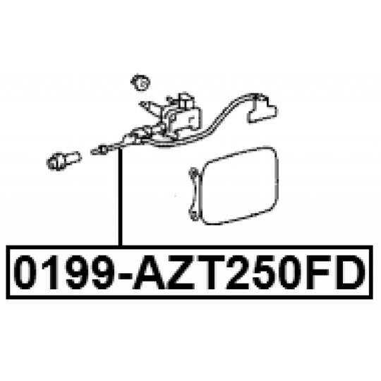 0199-AZT250FD - Hinge, fuel tank filler flap 