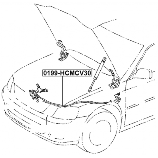 0199-HCMCV30 - Bonnet Cable 