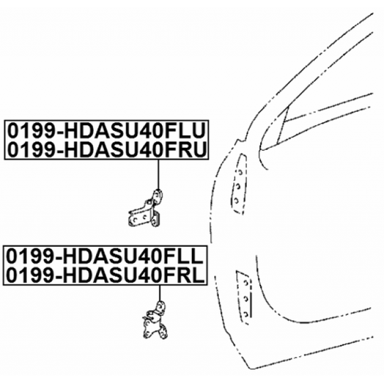 0199-HDASU40FLL - Ukse hinge 