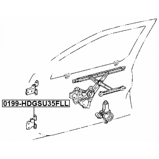 0199-HDGSU35FLL - Door Hinge 