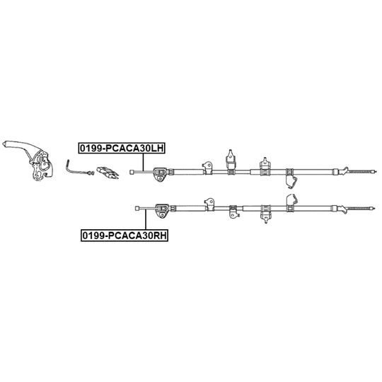 0199-PCACA30RH - Cable, parking brake 