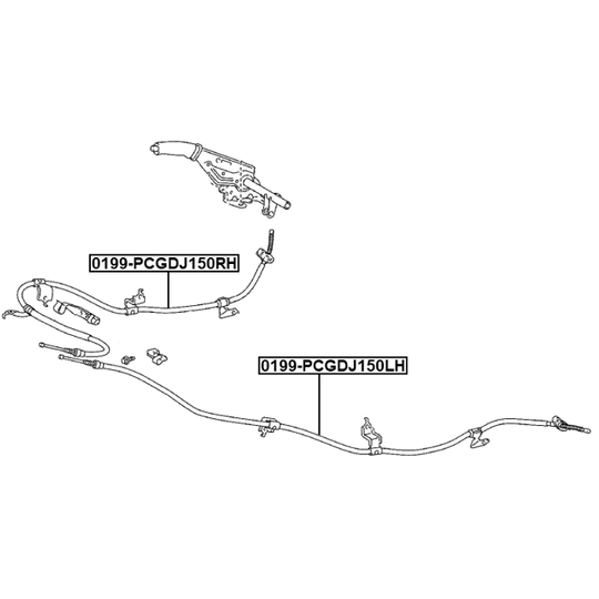 0199-PCGDJ150LH - Cable, parking brake 