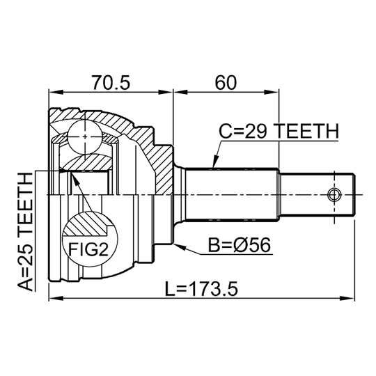 0210-J31 - Joint Kit, drive shaft 