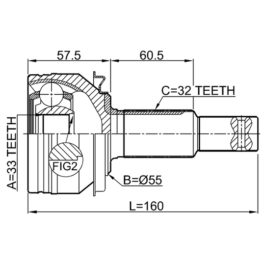 0210-L33 - Joint Kit, drive shaft 