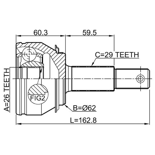 0210-T32R - Ledsats, drivaxel 