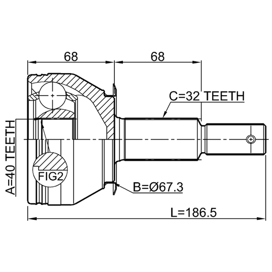 0210-TA60R - Joint Kit, drive shaft 