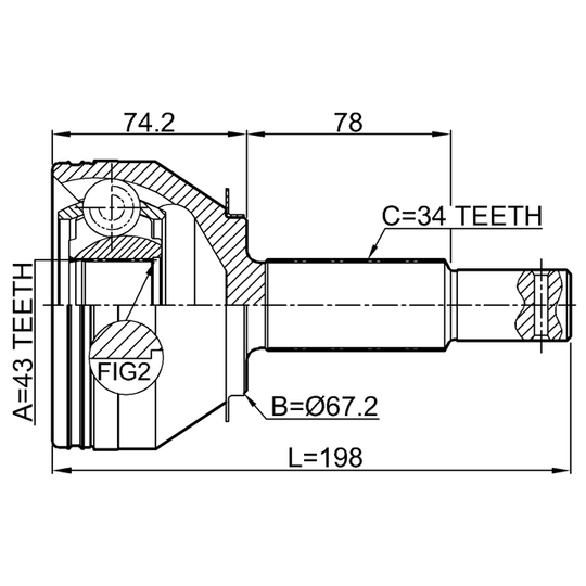 0210-Y62R - Ledsats, drivaxel 