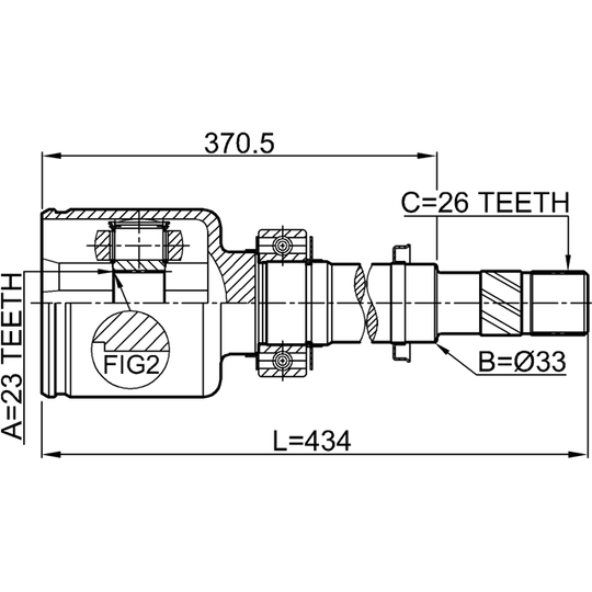 0211-C11XRH - Joint Kit, drive shaft 