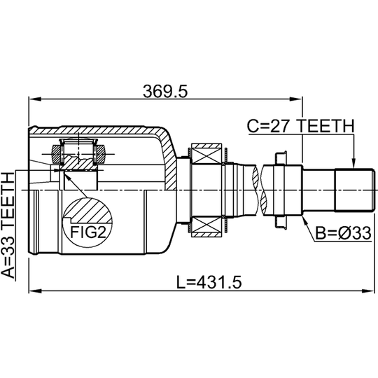 0211-J10ERH - Joint Kit, drive shaft 