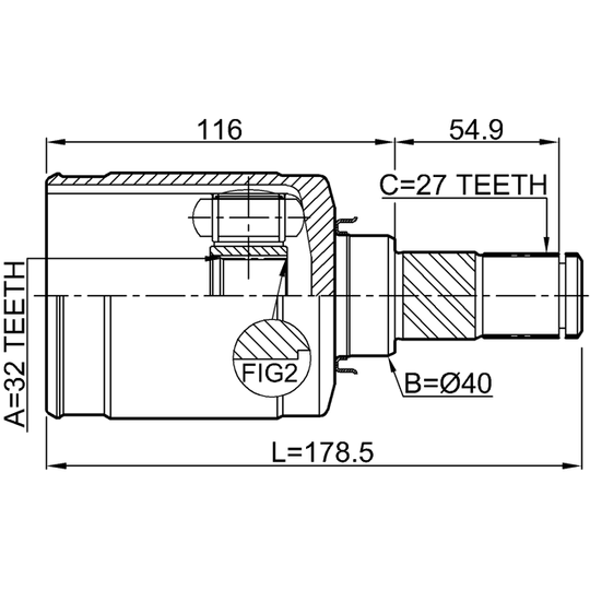 0211-L33LH - Joint Kit, drive shaft 