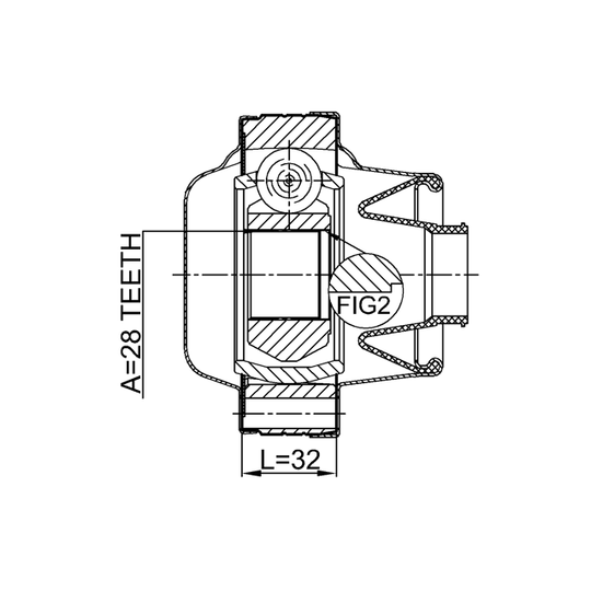 0211-S51SHA - Led, kardanaxel 