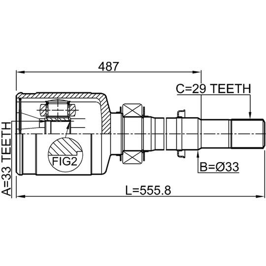 0211-T31MTRH - Joint Kit, drive shaft 