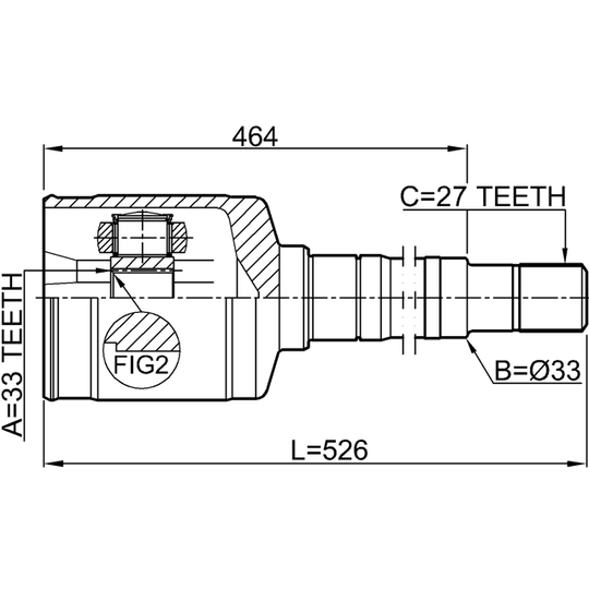 0211-T31RH - Joint Kit, drive shaft 