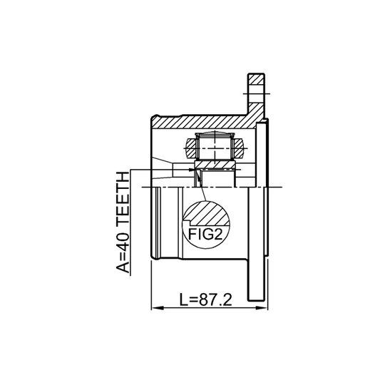 0211-TA60R - Ledsats, drivaxel 