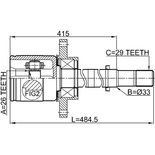 0211-U31RH - Joint Kit, drive shaft 