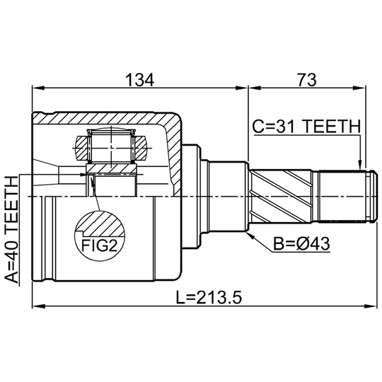 0211-Y62AT - Joint Kit, drive shaft 