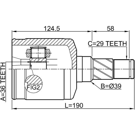 0211-Z50LH - Joint Kit, drive shaft 