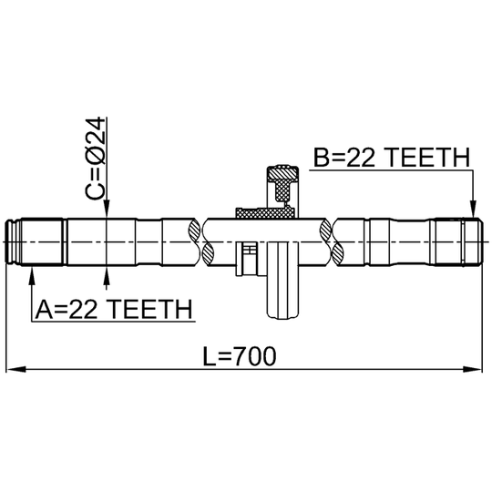 0212-B10ATRH - Drivaxel 