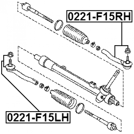 0221-F15RH - Tie Rod End 