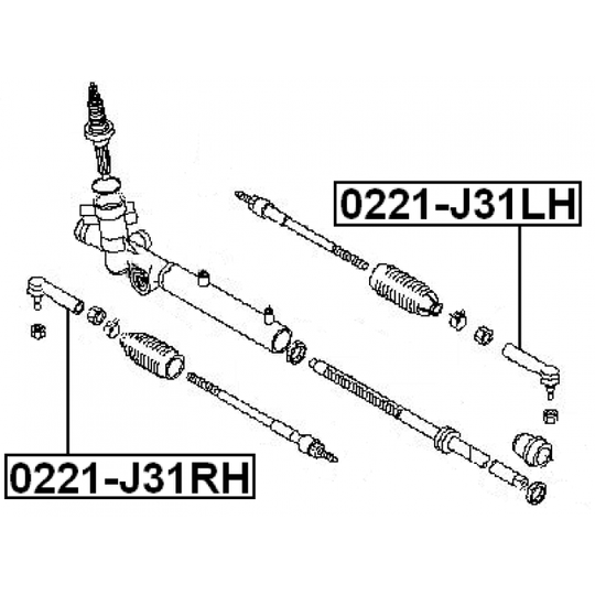 0221-J31RH - Tie Rod End 