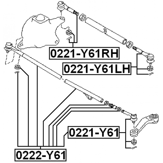 0221-Y61 - Tie Rod End 