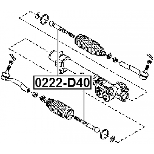 0222-D40 - Inner Tie Rod 