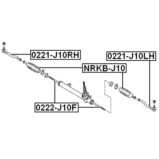 0222-J10F - Tie Rod Axle Joint 