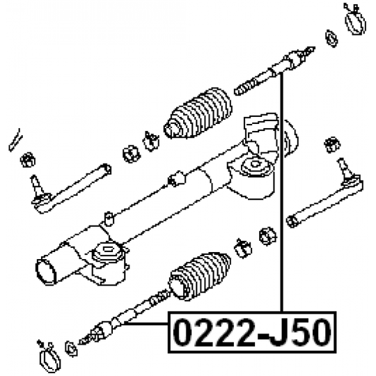 0222-J50 - Tie Rod Axle Joint 