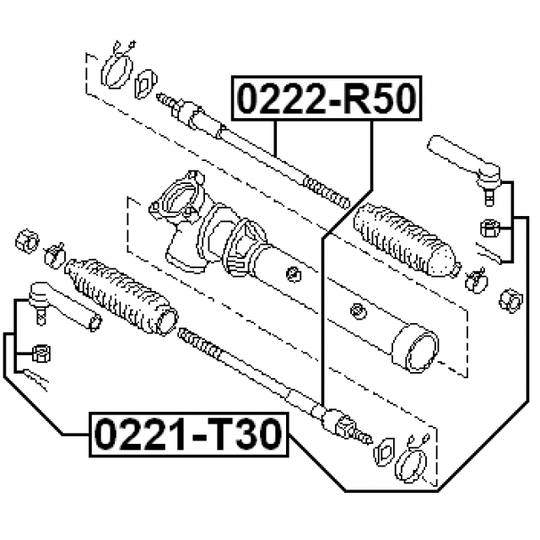 0222-R50 - Tie Rod Axle Joint 