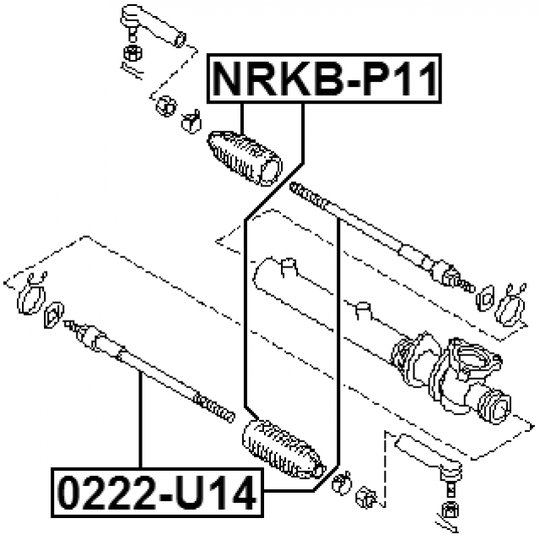 0222-U14 - Tie Rod Axle Joint 