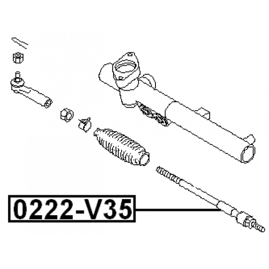 0222-V35 - Tie Rod Axle Joint 
