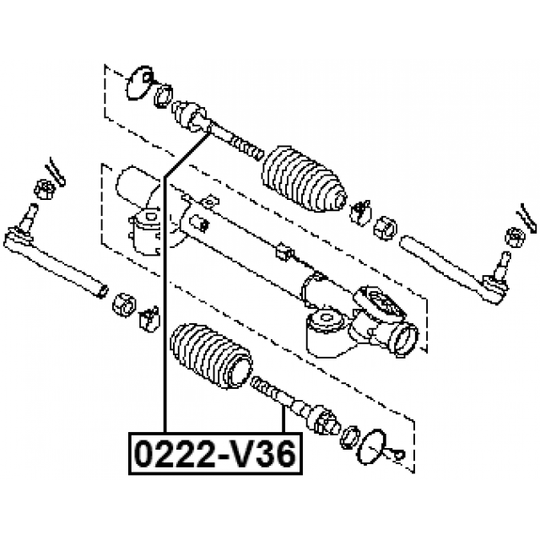 0222-V36 - Tie Rod Axle Joint 