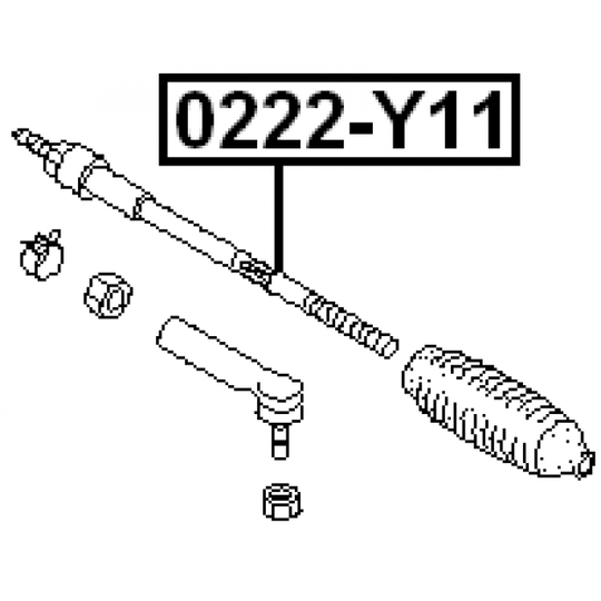 0222-Y11 - Raidetangon pää, suora 