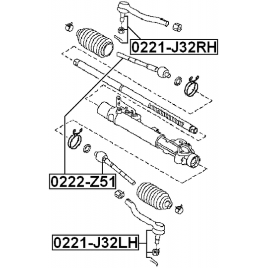 0222-Z51 - Tie Rod Axle Joint 