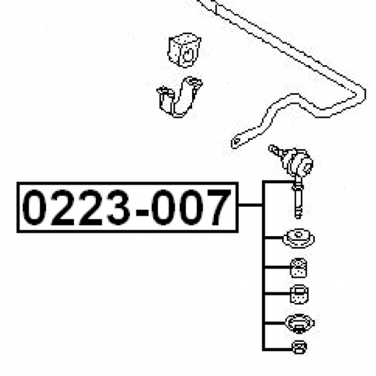 0223-007 - Rod/Strut, stabiliser 