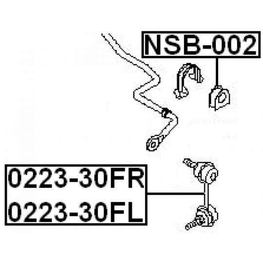 0223-30FR - Länk, krängningshämmare 