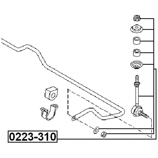 0223-310 - Rod/Strut, stabiliser 