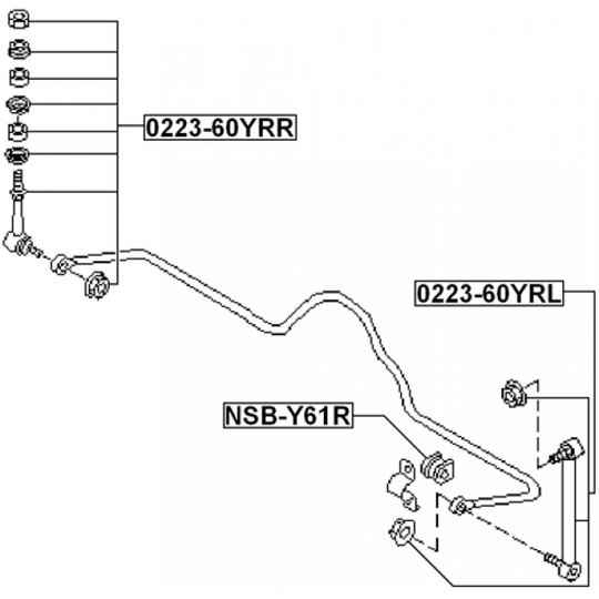 0223-60YRL - Stabilisaator, Stabilisaator 