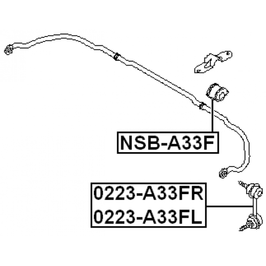 0223-A33FR - Rod/Strut, stabiliser 