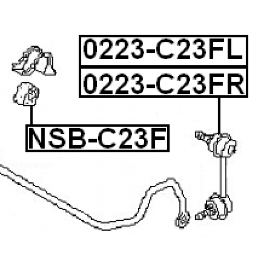 0223-C23FR - Rod/Strut, stabiliser 