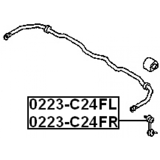 0223-C24FL - Länk, krängningshämmare 