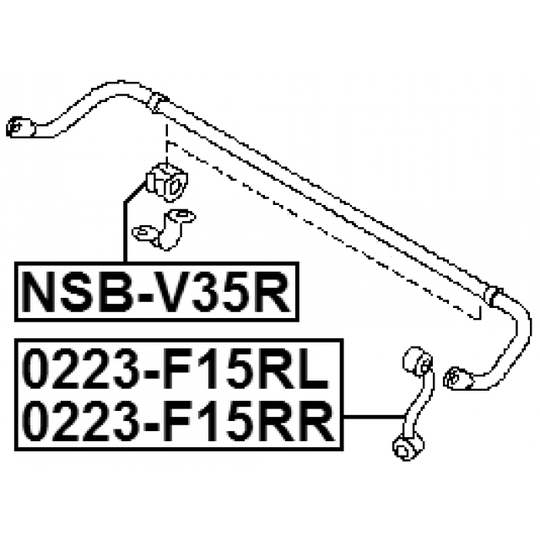 0223-F15RR - Rod/Strut, stabiliser 