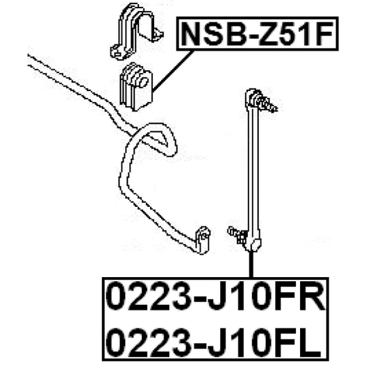 0223-J10FR - Rod/Strut, stabiliser 