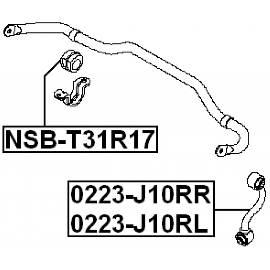0223-J10RL - Rod/Strut, stabiliser 