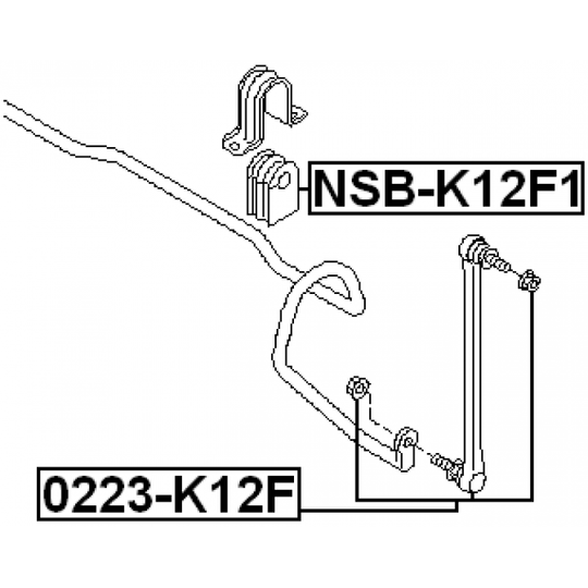 0223-K12F - Rod/Strut, stabiliser 