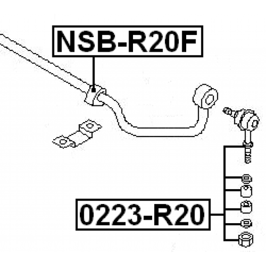 0223-R20 - Rod/Strut, stabiliser 